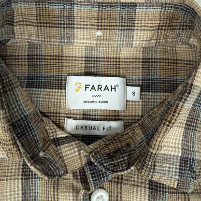 Farah Long Sleeve Shirt Vintage Style Plaid Shirt
