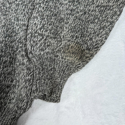 Vintage Ragno Knit Sweater Italian XL Grey Abstract 80s