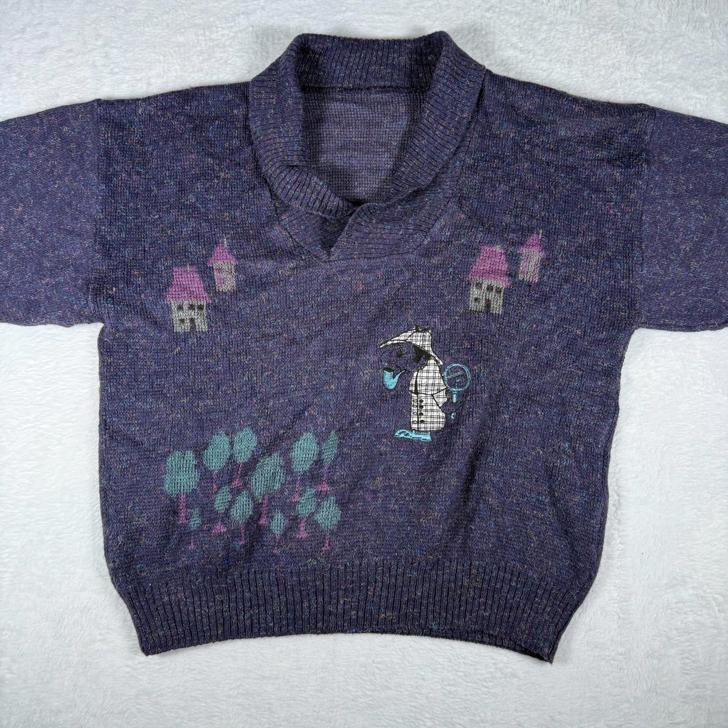 Vintage 80s 90s Italian Knit Top Large
