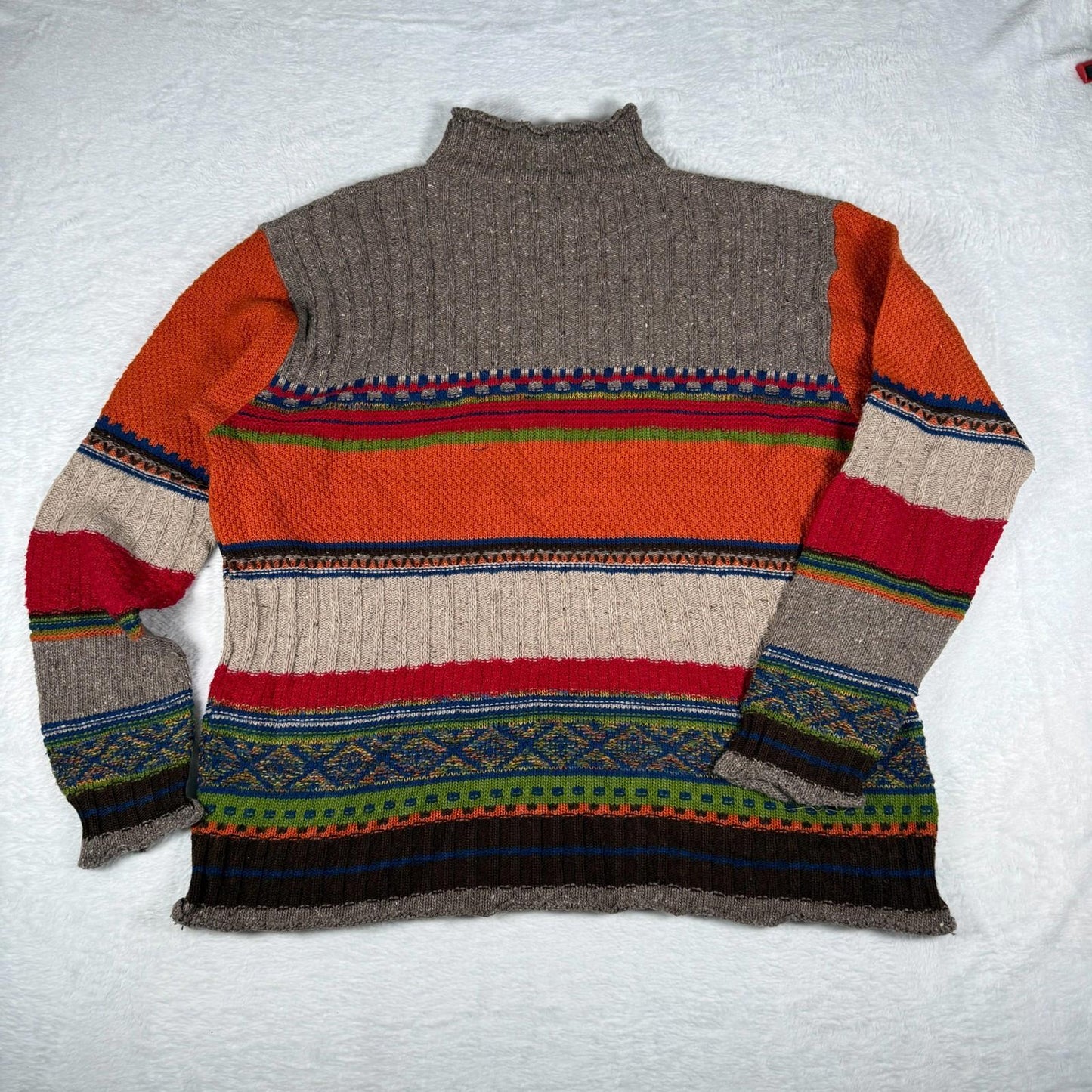 Vintage replay Ski Knit Jumper Mens XL MultiColour