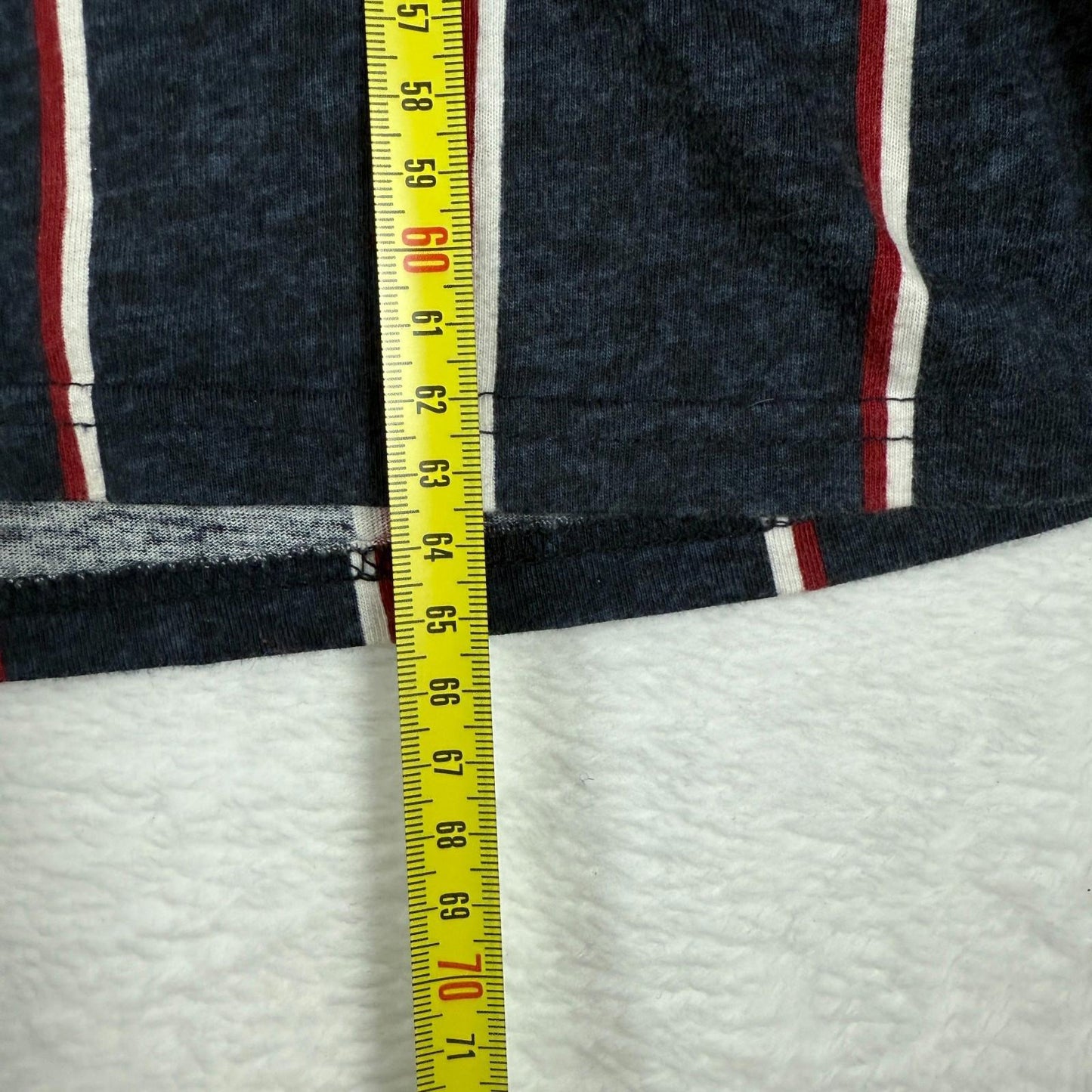 Hollister California Men’s TShirt Small Navy Stripe Spell Out