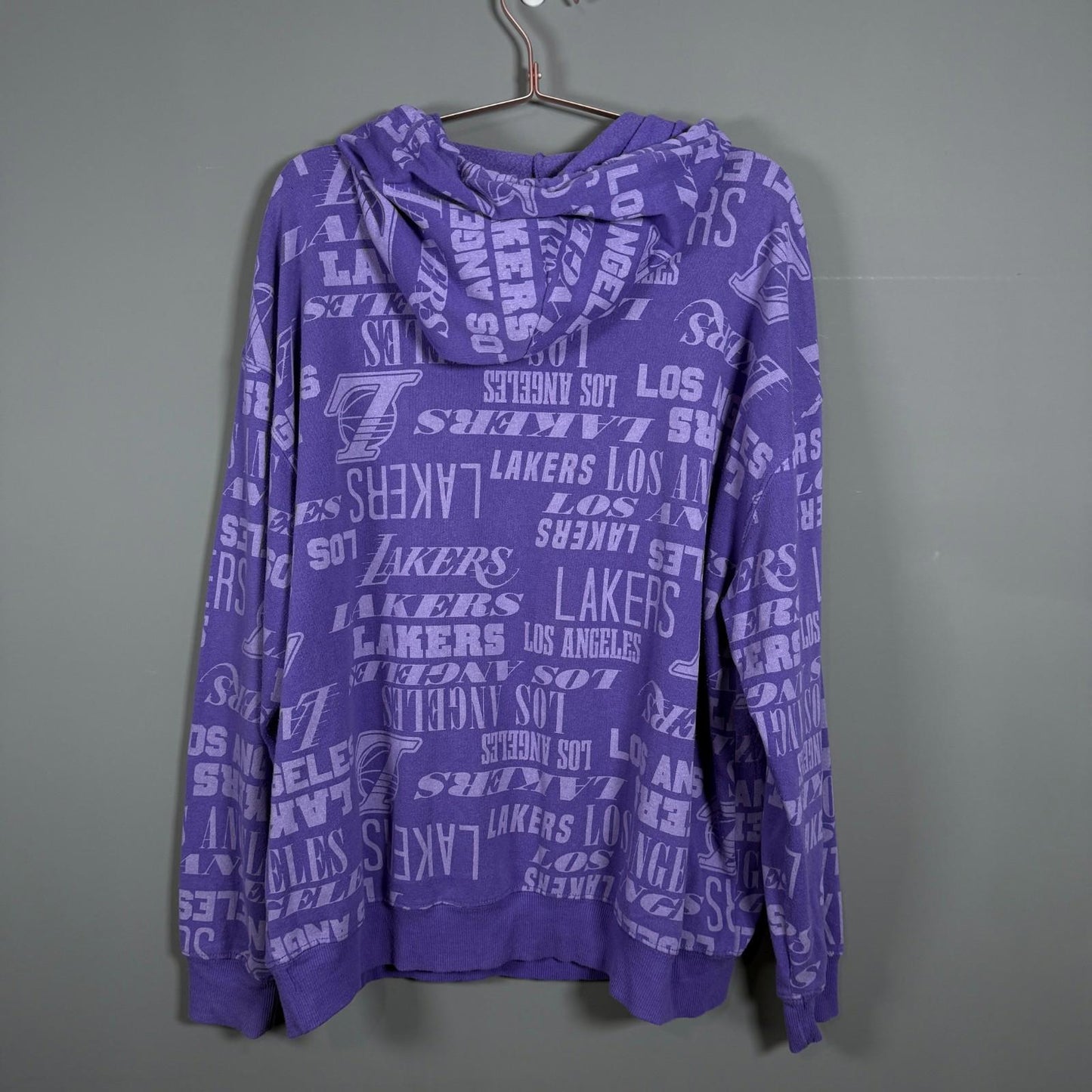 NBA LA Lakers Hoodie Large Purple Spell Out