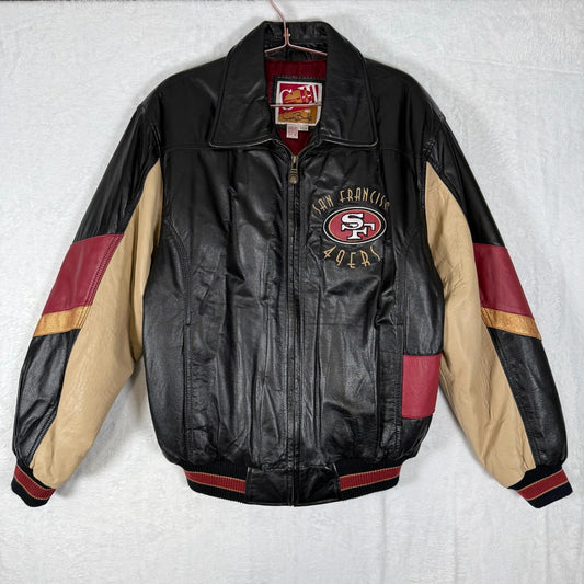 Vintage San Francisco 49ers Leather Jacket Carl Banks G-III